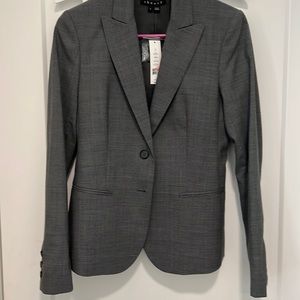 Theory Michelle Grey Wool Summit Blazer Size 2 NWT